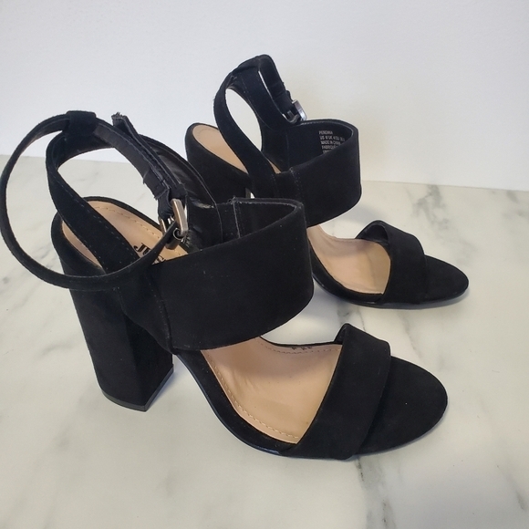 Justfab Black Perenna Heeled Sandal - Picture 2 of 7